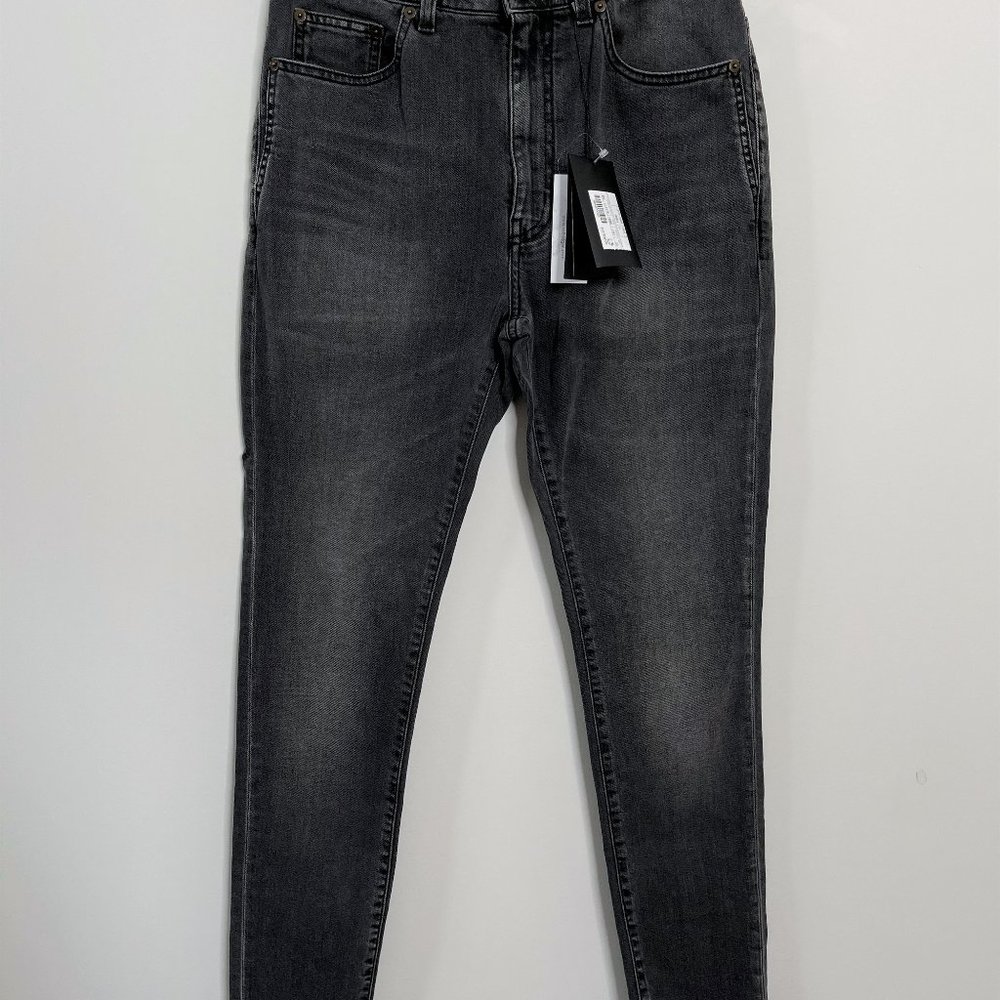 Saint Laurent Faded Skinny High-Rise Stretch-Denim